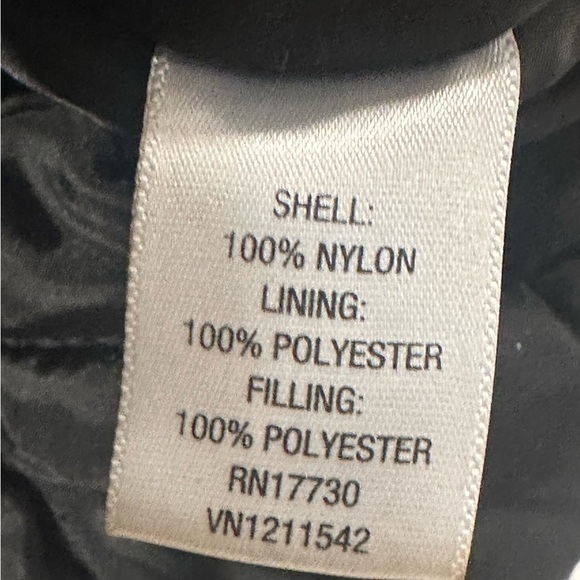 Converse One Star Mens Black Zip Up Jacket Pockets Rain Quilted Lined Size Xl - Picture 4 of 4